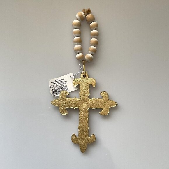 IRON CROSS GOLD BEADED DECOR HOME - Picture 4 of 9